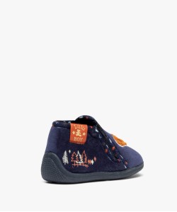 Chaussons bébé garçon doux à zip - Lulu Castagnette